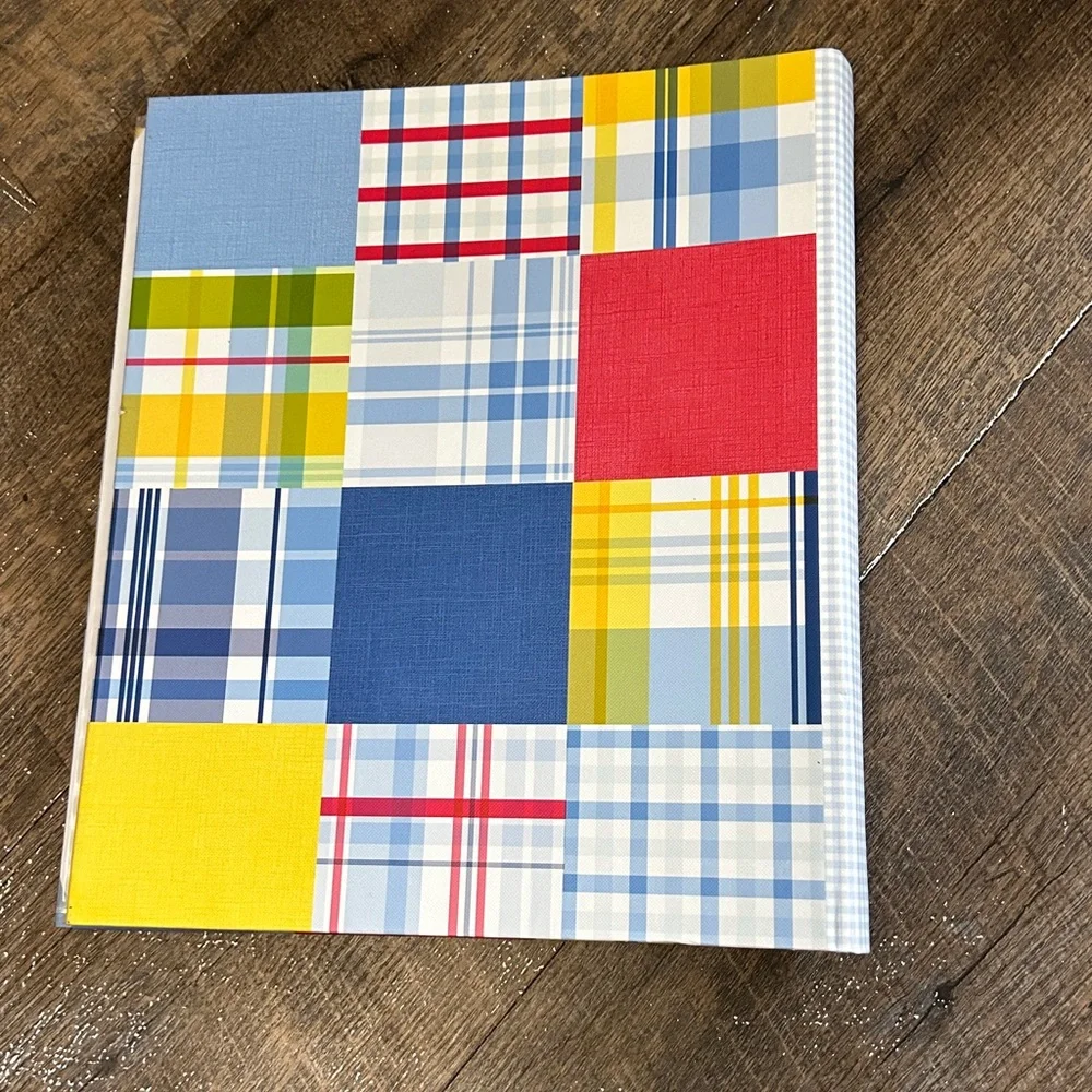 New Hallmark Baby Five-Year Memory‎ Book - Blue Plaid Customizable Nautical